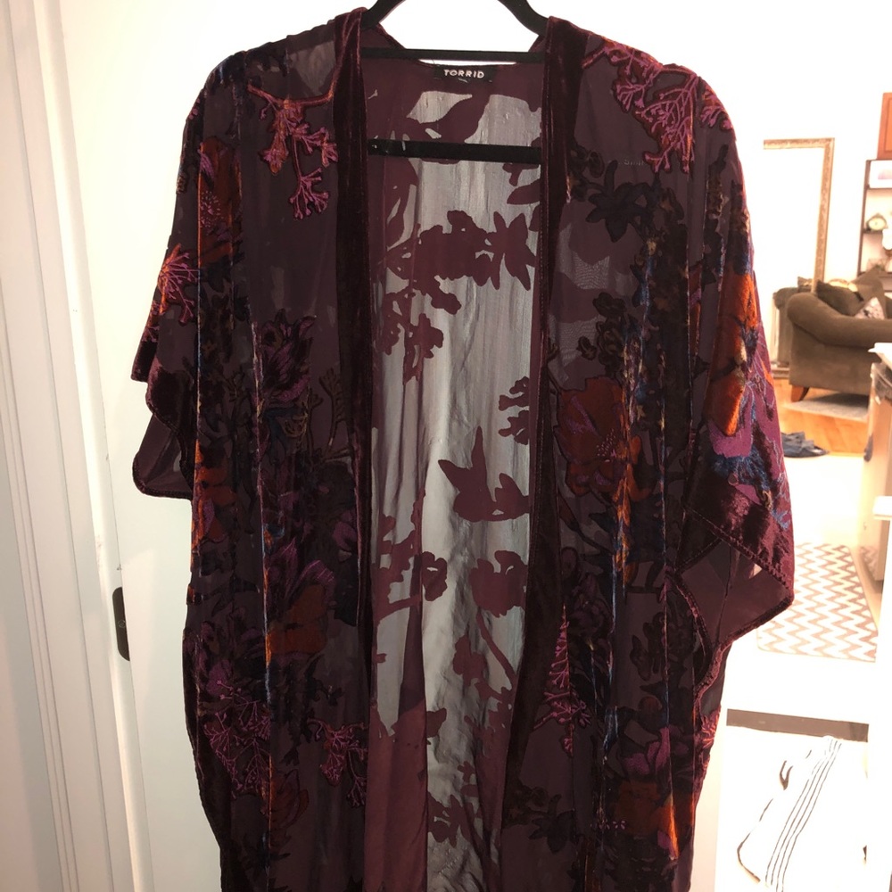 Torrid Sheer Floral Kimono